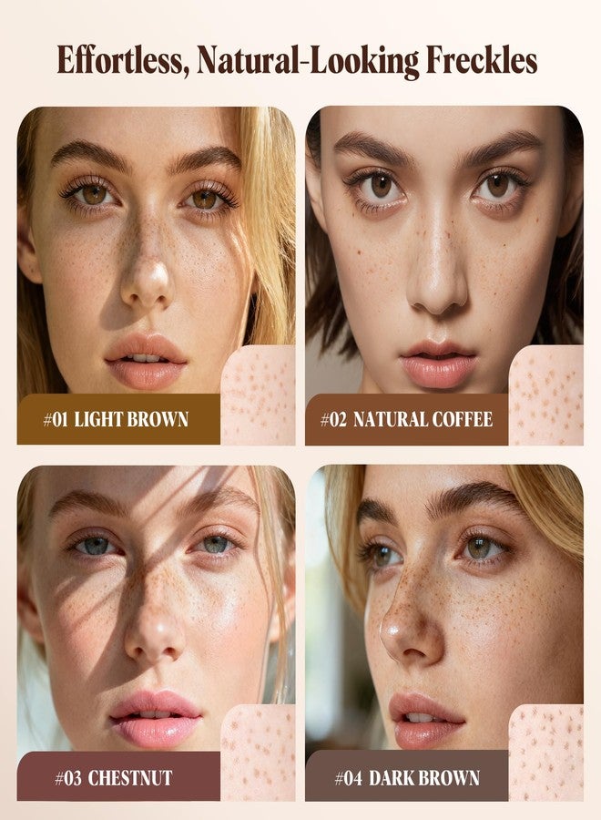 NOKOGMT Freckle Pen 4 PCS Set – 4 Colors (Light Brown, Natural Coffee, Chestnut, Dark Brown) for Natural Looking Fake Freckles – Waterproof, Long Lasting Faux Freckles Makeup Tool - Image 4